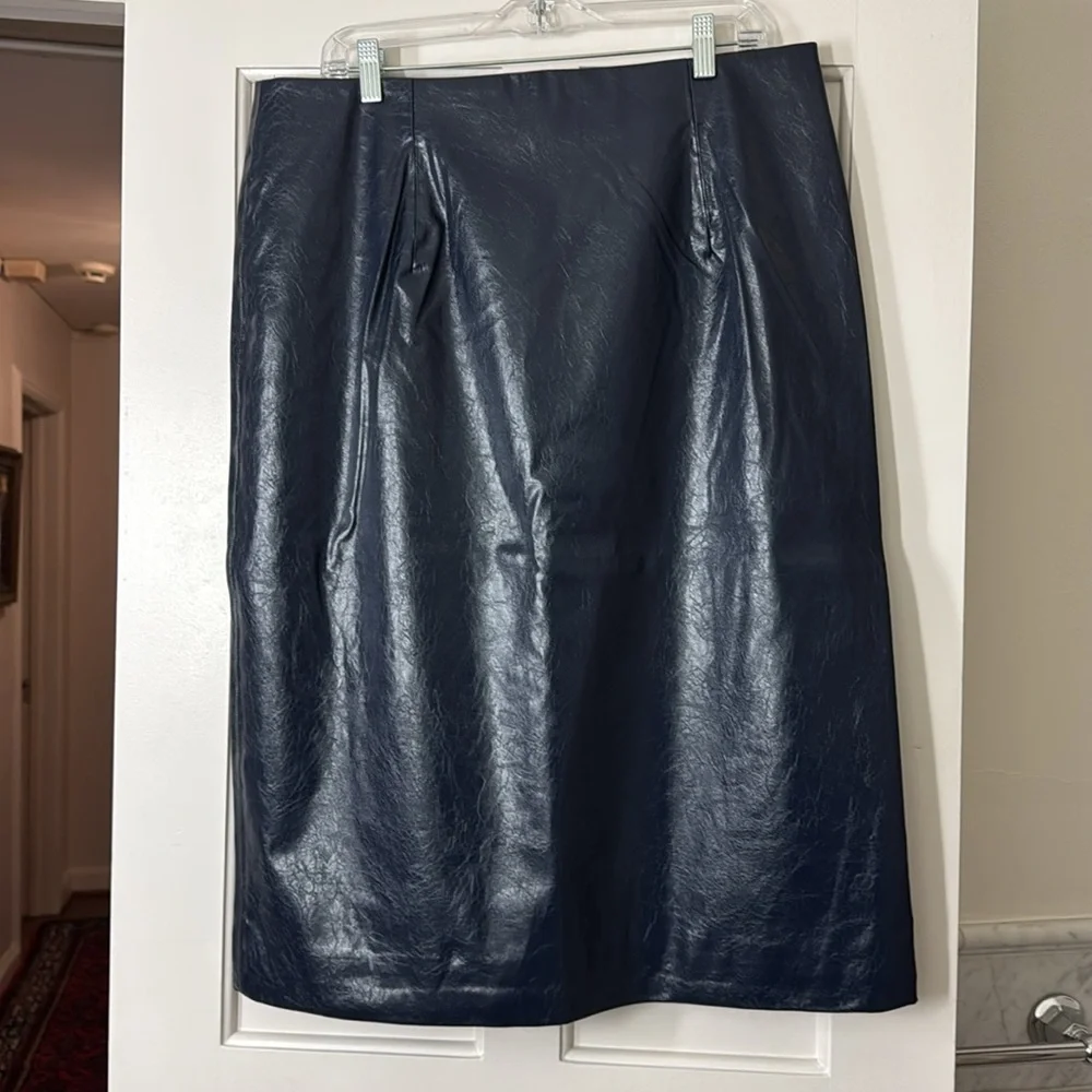 J.Crew Collection wrap skirt in faux patent leather CF935
